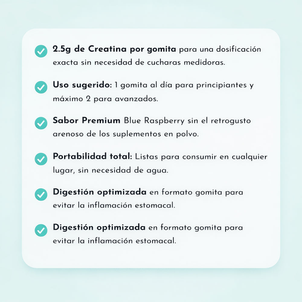 BEAST BITES™ – Creatina Monohidratada en Gomitas sabor a Mora Azul