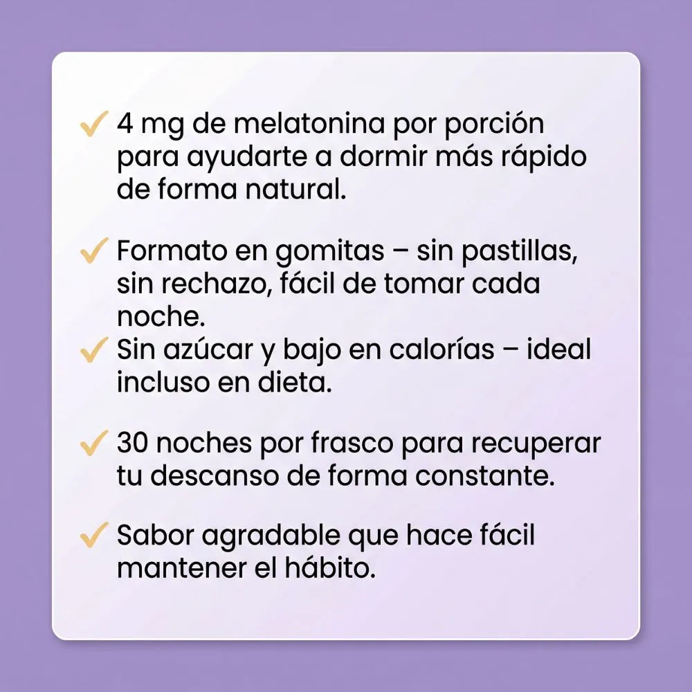 GOMITAS DE MELATONINA – Duerme más rápido y despierta mejor