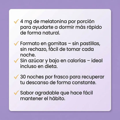 GOMITAS DE MELATONINA – Duerme más rápido y despierta mejor
