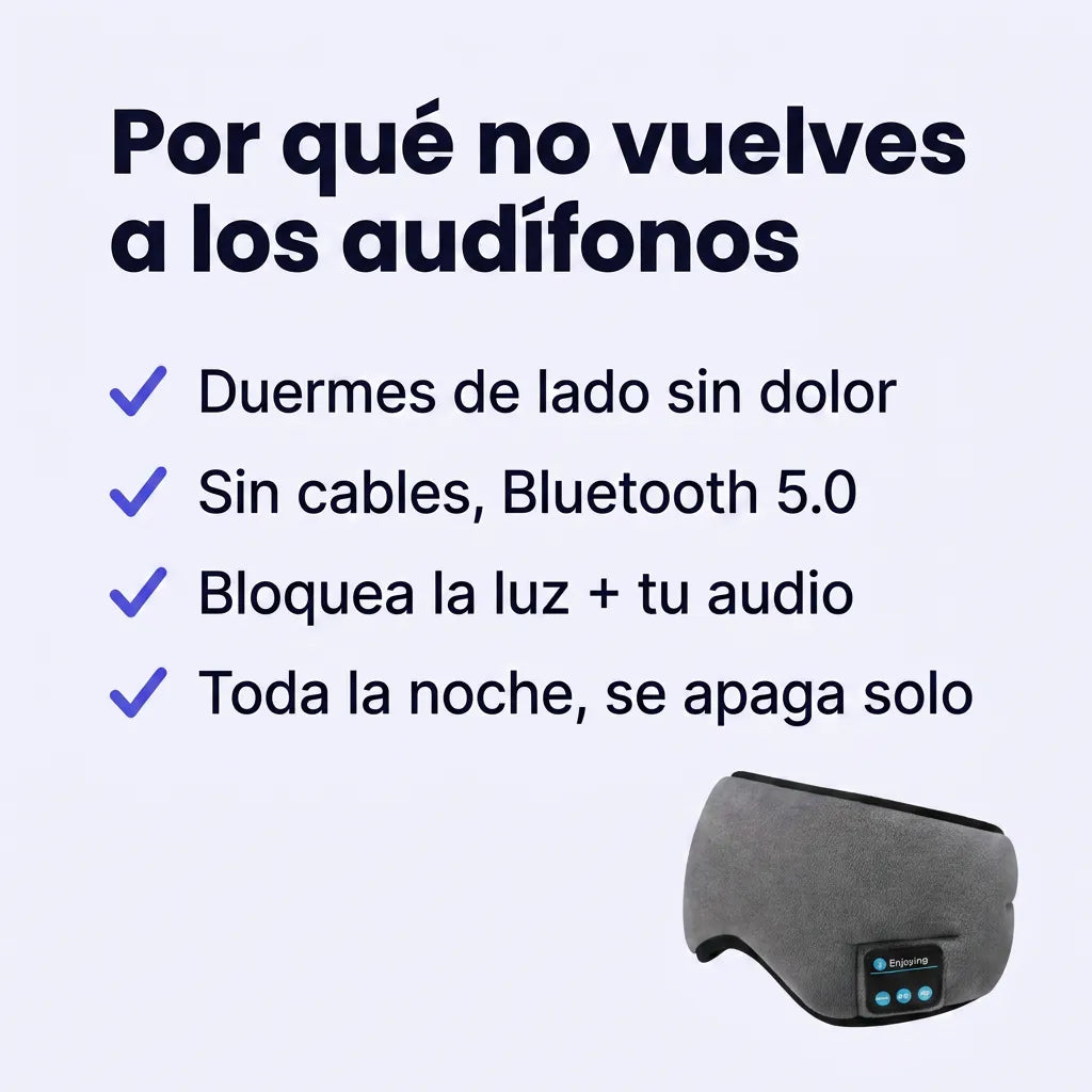 Banda Antifaz para Dormir con Bluetooth