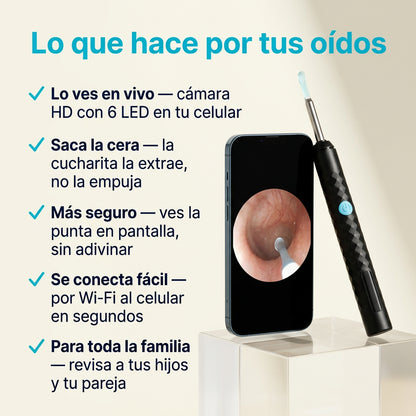 OTOSCOPIO - Limpiador de oídos con cámara HD
