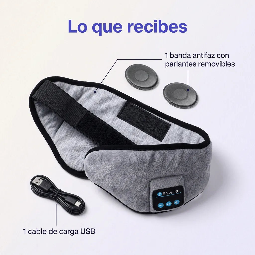 Banda Antifaz para Dormir con Bluetooth
