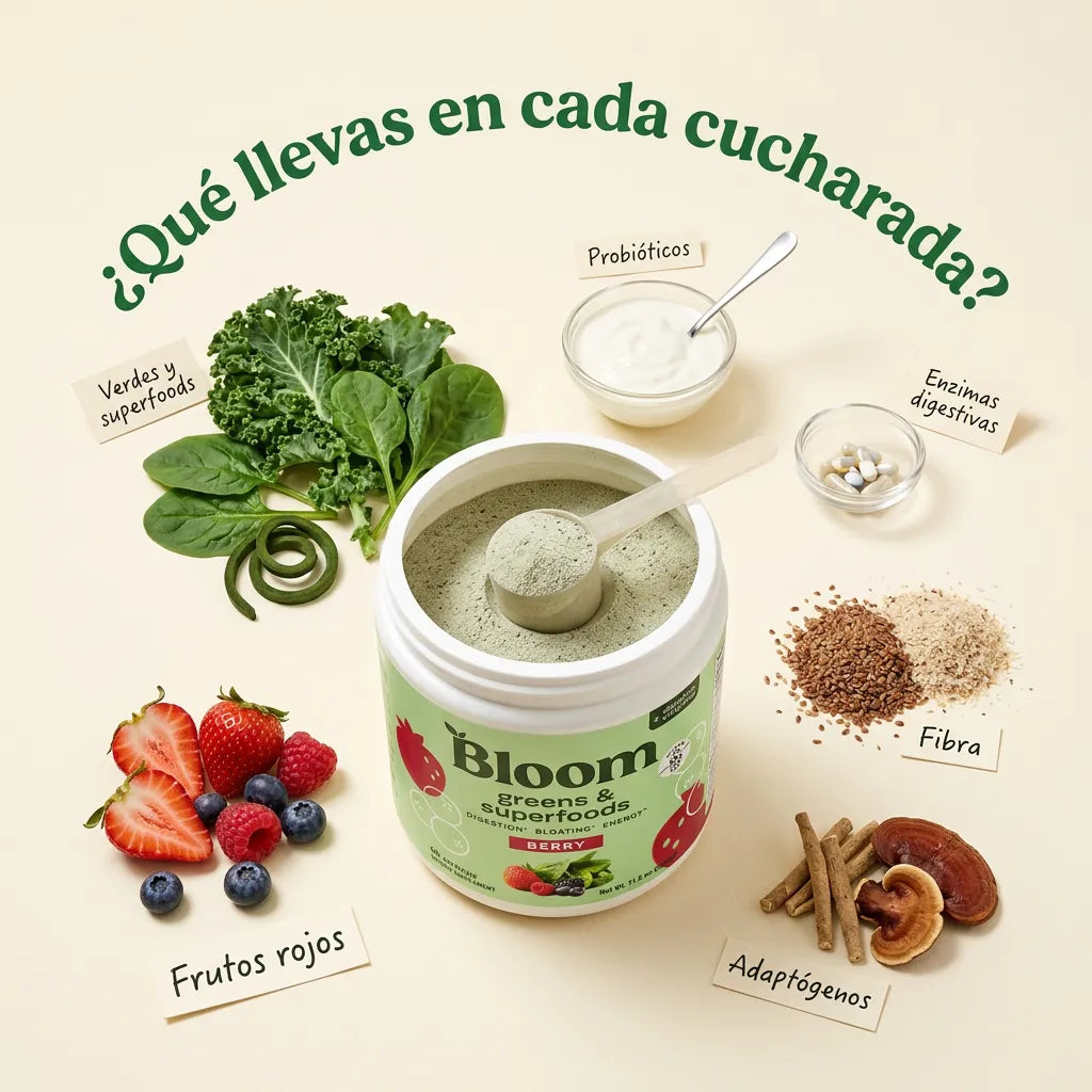 BLOOM GREENS & SUPERFOODS – Tus verduras del día en una sola cucharada