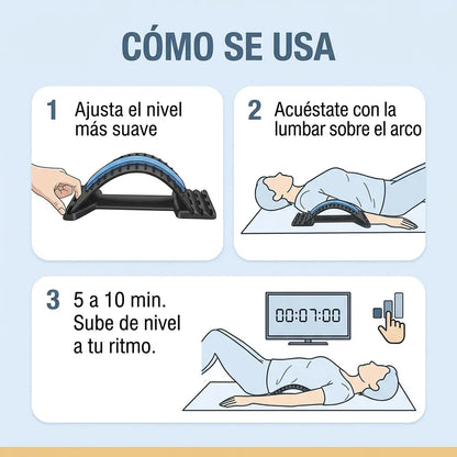 DESCOMPRESOR LUMBAR – Estira y libera tu espalda baja en 5 minutos, sin salir de casa