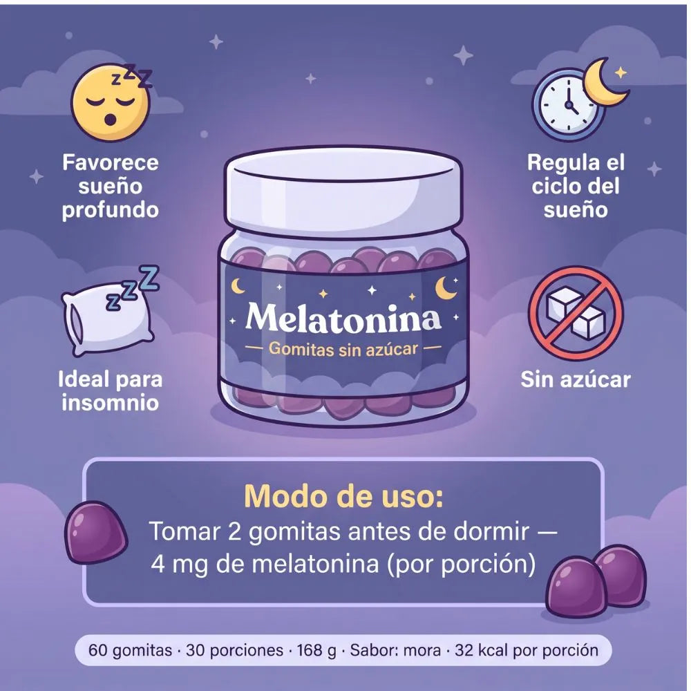 GOMITAS DE MELATONINA – Duerme más rápido y despierta mejor