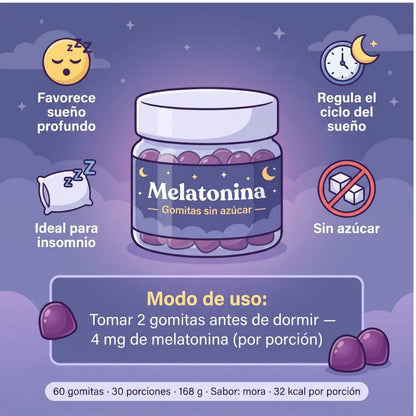 GOMITAS DE MELATONINA – Duerme más rápido y despierta mejor